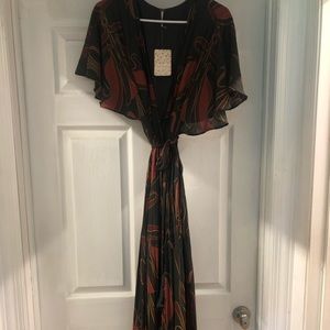 Free People wrap maxi dress
